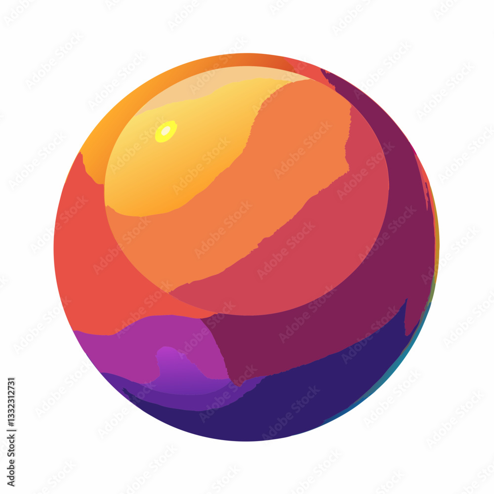 gradient sphere with reflective light effect gradient sphere with reflective light effect