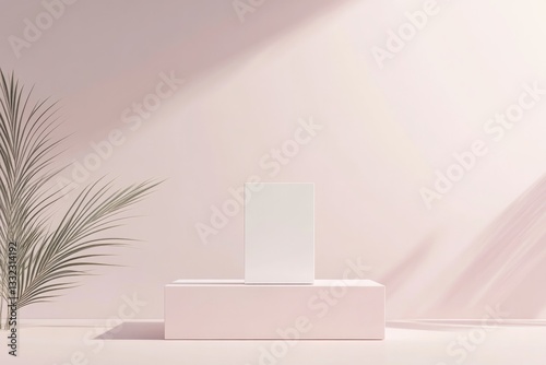 Wallpaper Mural single 3d illustration showcasing minimalist abstract product packaging on plain background placing emphasis on sleek Torontodigital.ca