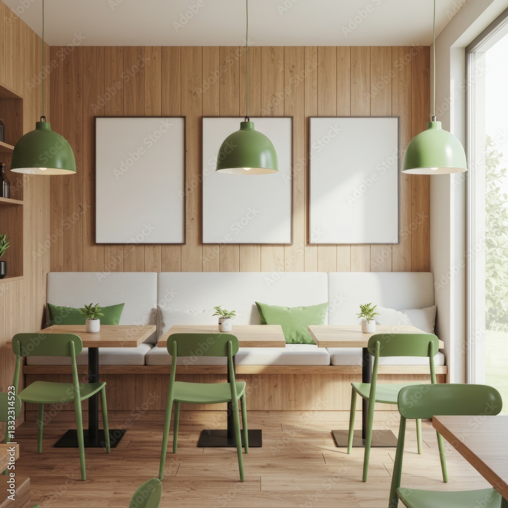 Fototapeta premium Modern Minimalist Café Interior