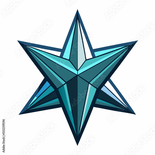 futuristic star shape with dynamic shading