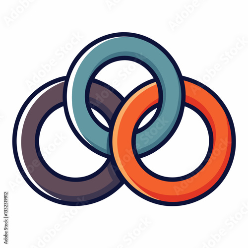 interlocking chain links forming a seamless loop