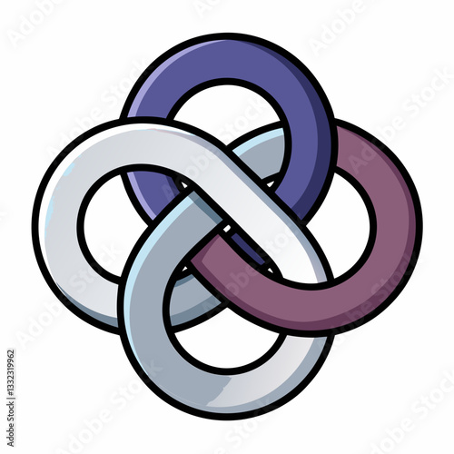 interlocking chain links forming a seamless loop