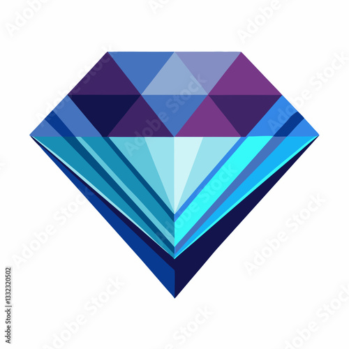 layered diamond with multi tone reflections 