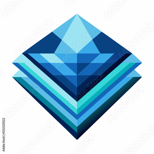 layered diamond with multi tone reflections 