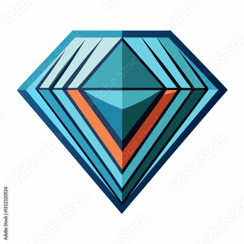layered diamond with multi tone reflections 