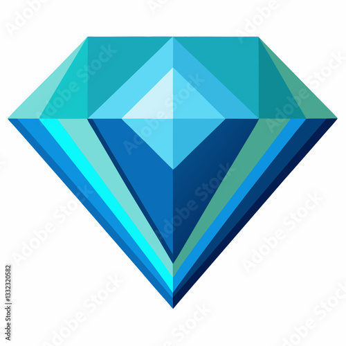 layered diamond with multi tone reflections 