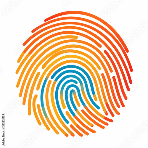 abstract fingerprint pattern with fine line art, investigation 