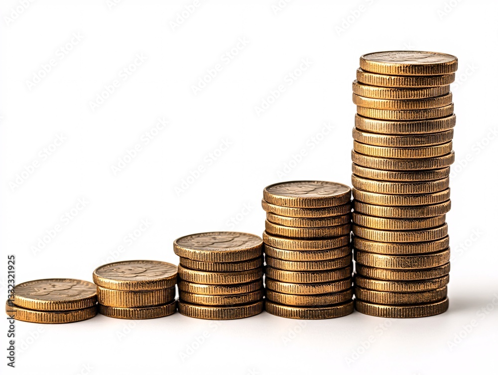 Strategic growth of golden coins business workspace image of wealth financial environment close-up view prosperity concept Strategic growth of golden coins business workspace image of wealth financial environment close-up view prosperity concept