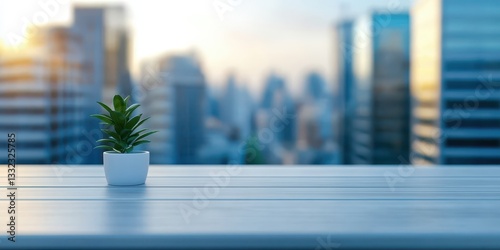 Indoor plant care enhancing office spaces in urban locations nature photography modern aesthetic daylight view