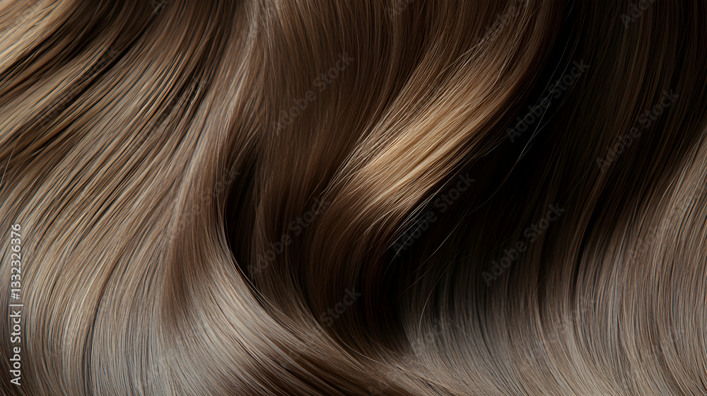 Intricate textures and shades creating visually stunning dimensional wavy brunette hair illustration Intricate textures and shades creating visually stunning dimensional wavy brunette hair illustration