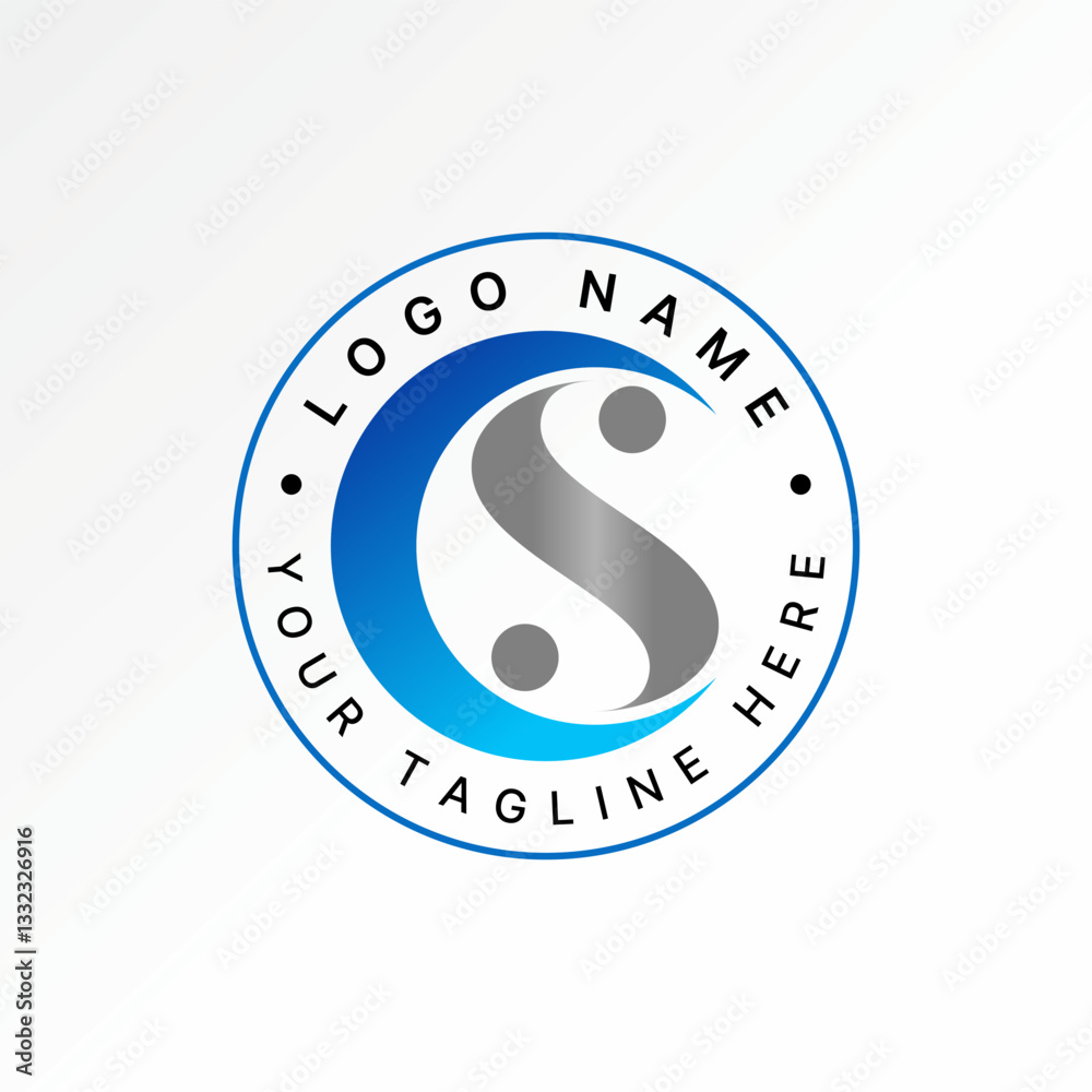 Fotografie Logo design graphic concept creative premium vector stock image top sell initial