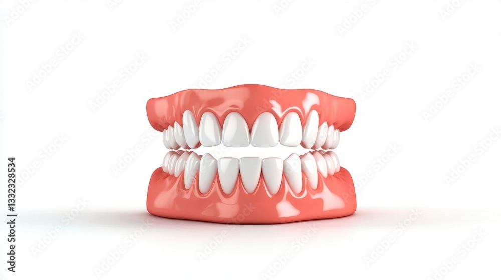 3D Artistic Model of Teeth Reflecting Light with Realistic Detail 3D Artistic Model of Teeth Reflecting Light with Realistic Detail