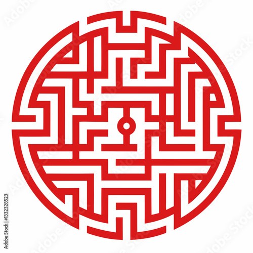 abstract maze design with intricate pathways
