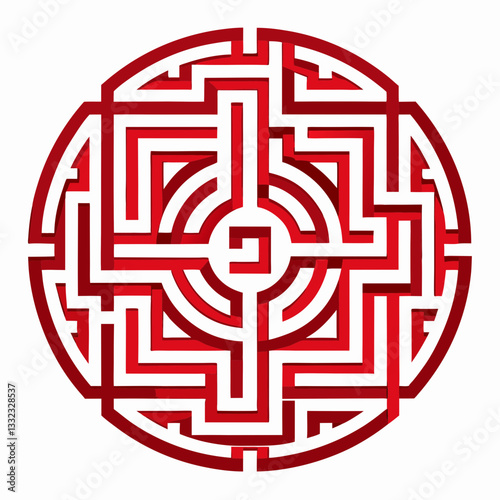 abstract maze design with intricate pathways