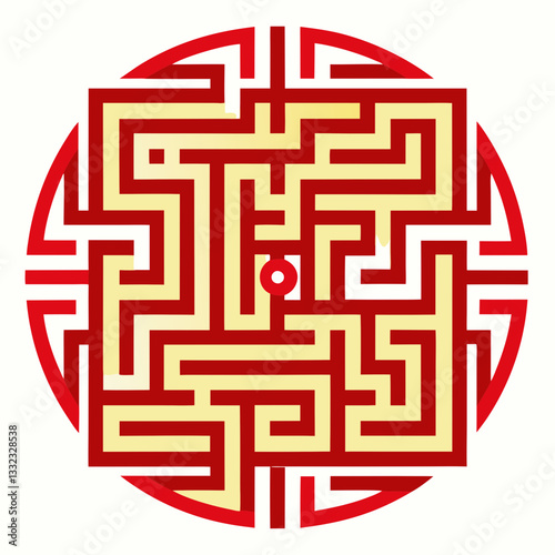 abstract maze design with intricate pathways
