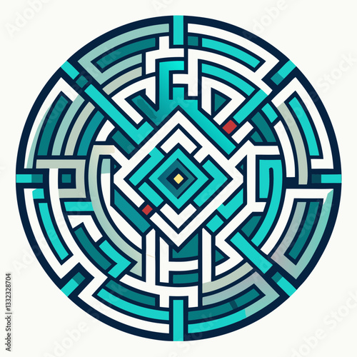 abstract maze design with intricate pathways
