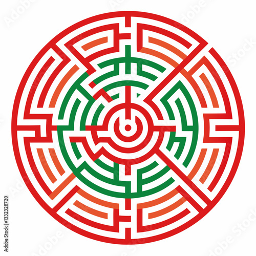 abstract maze design with intricate pathways