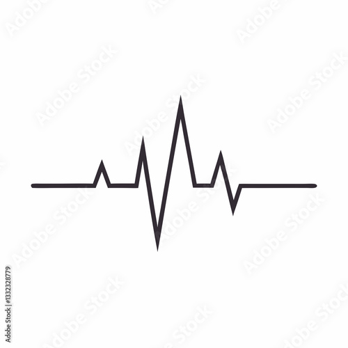 minimalist heartbeat line with smooth rhythm