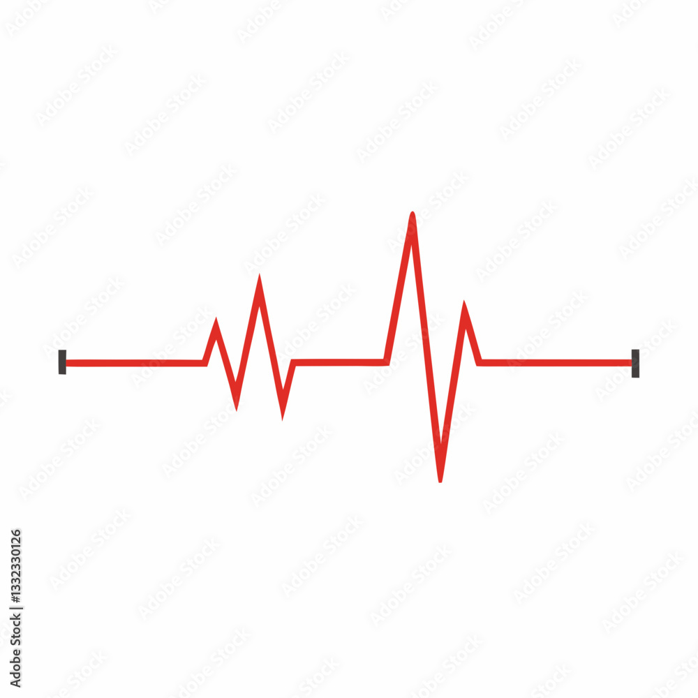 minimalist heartbeat line with smooth rhythm minimalist heartbeat line with smooth rhythm