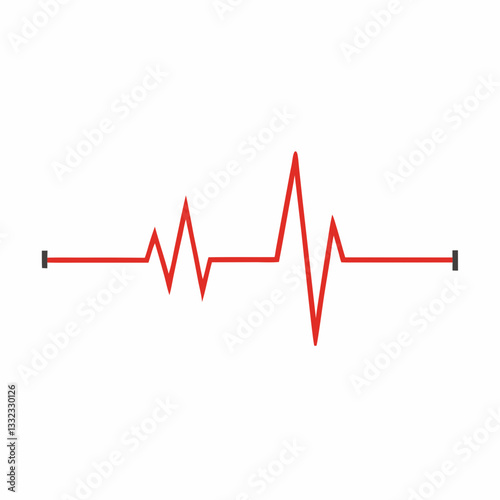 minimalist heartbeat line with smooth rhythm
