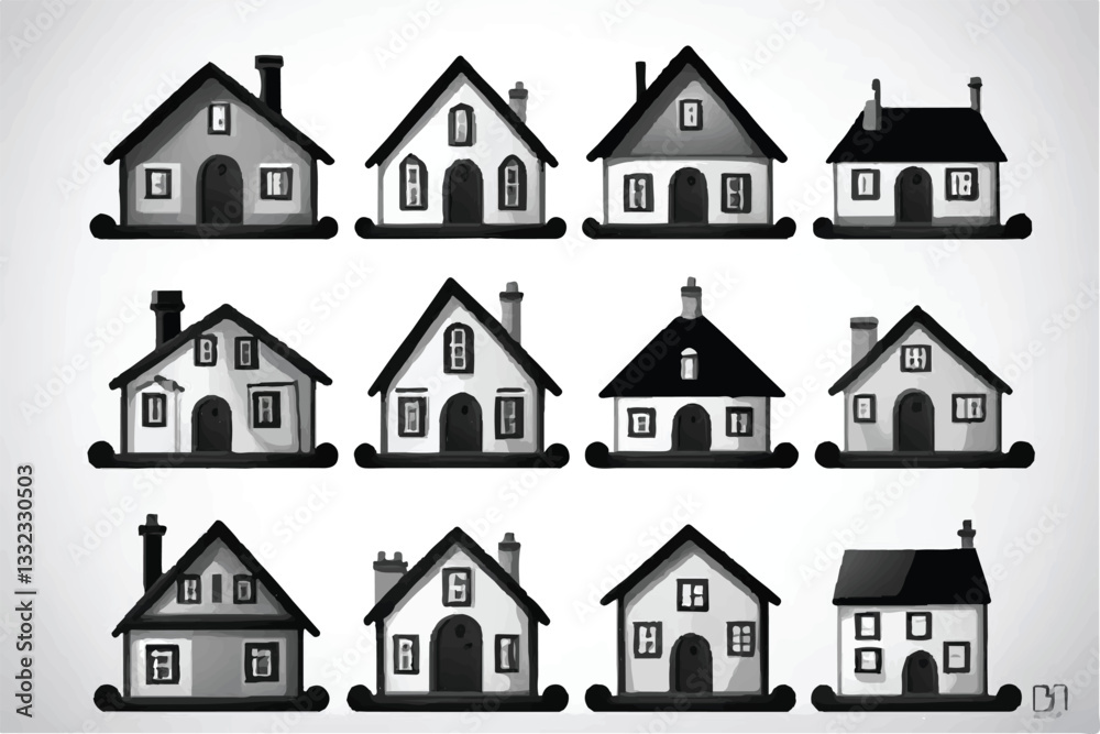 Fototapeta premium Houses icons set