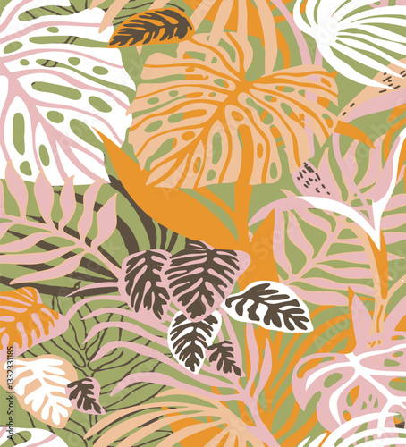 botanical floral vector seamless pattern with roses herbs and leaves big set background with flowers