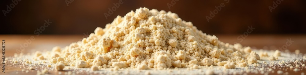 Unbleached whole wheat flour mound, rustic texture, flour pile, isolated on white, ingredient Unbleached whole wheat flour mound, rustic texture, flour pile, isolated on white, ingredient