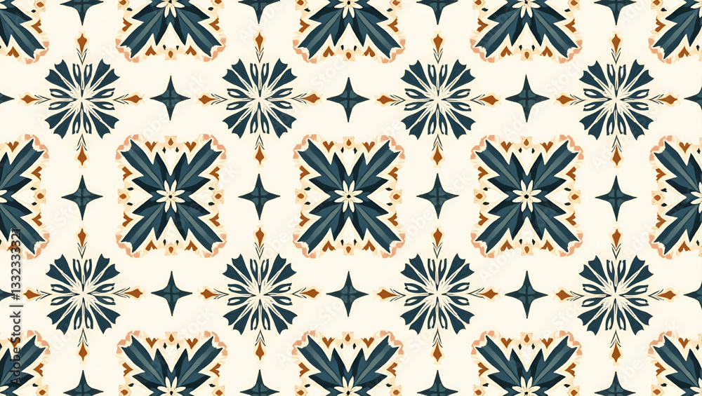 Contemporary geometric floral seamless tile pattern with sharp lines and contrasting colors for stylish interiors concept as Sharp lines and contrasting colors create contemporary geometric floral sea Contemporary geometric floral seamless tile pattern with sharp lines and contrasting colors for stylish interiors concept as Sharp lines and contrasting colors create contemporary geometric floral sea