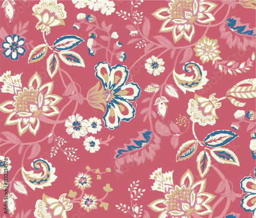 abstract, vector, monochrome, big flowers, all over textiles design, illustration digital image can be used for wrapping paper