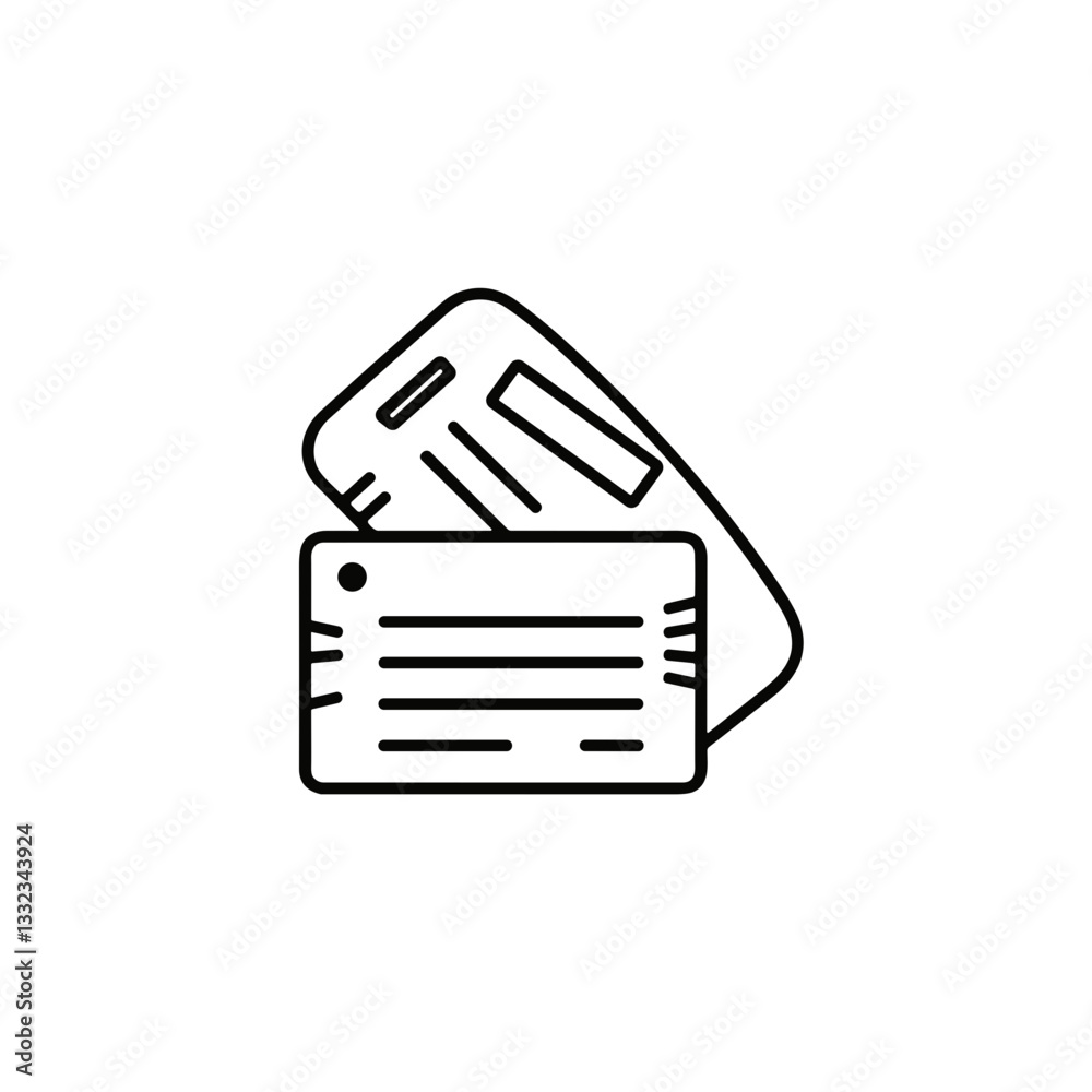 Travel documents icon in black outline Travel documents icon in black outline