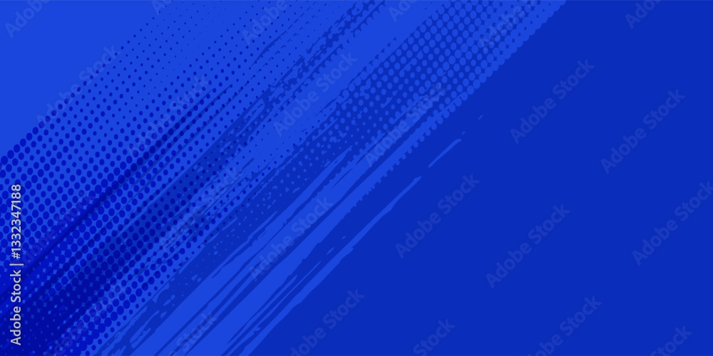 Fototapeta premium blue color pattern gradient grunge texture background. Dots pop art comics sport style modern vector