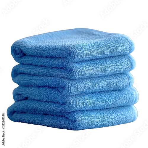  Blue Microfiber Cleaning Cloth isolated on white background