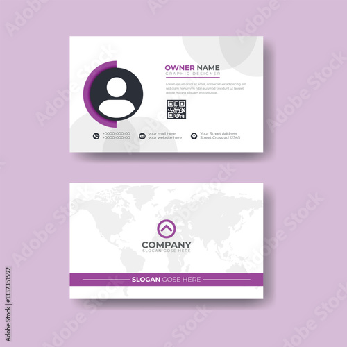 Creative modern visiting card template design. A clean and professional business card design template, visiting card