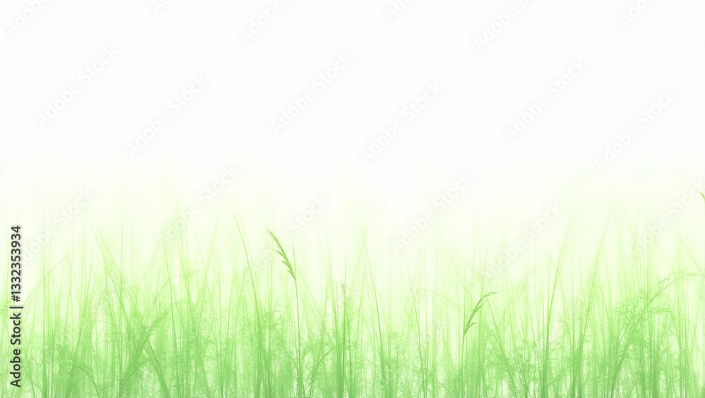 Serene Watercolor Illustration of Green Grass Blowing in the Wind - Perfect for Nature-Themed Designs and Decor with Empty Space for Customization Serene Watercolor Illustration of Green Grass Blowing in the Wind - Perfect for Nature-Themed Designs and Decor with Empty Space for Customization