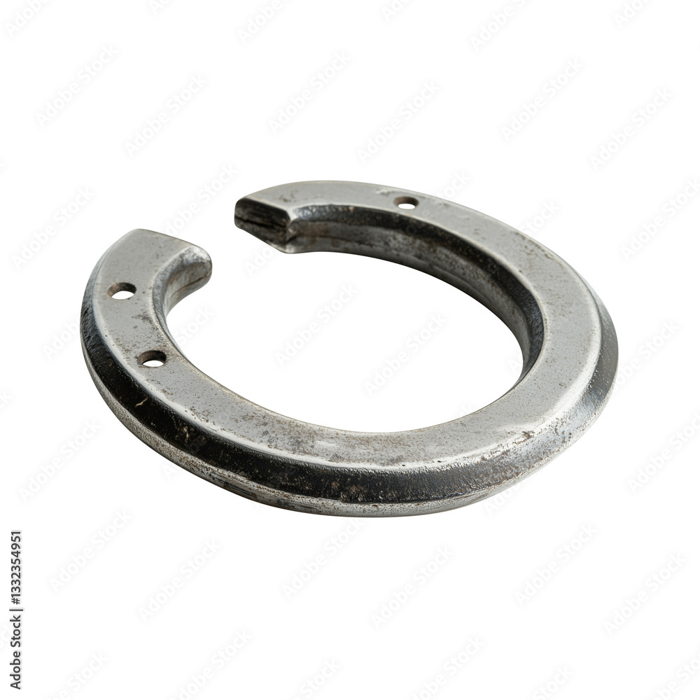 Rusty Antique Horseshoe Symbol of Luck Isolated on White Background Rusty Antique Horseshoe Symbol of Luck Isolated on White Background