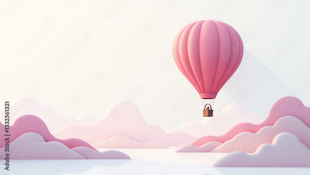 Obraz premium Abstract Floating Balloon with Soft Gradients