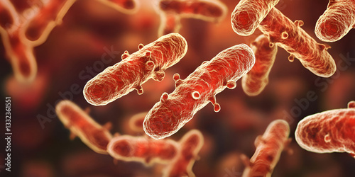 Bacteria close-up, microbiology research, advanced microbial life study, Microscopic view of bacteria, microbial disease research, bacteria cells under microscope
