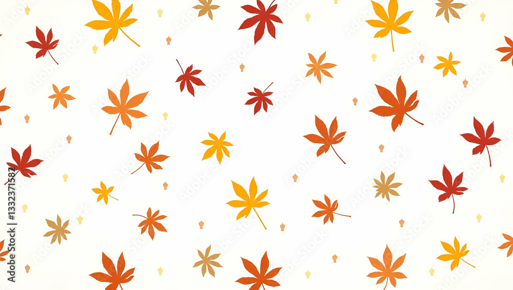 Flat Bamboo and autumn leaves seamless pattern colorful isolated white background perfect for fall textiles branding packaging concept as Colorful bamboo and autumn leaves seamless pattern on white ba Flat Bamboo and autumn leaves seamless pattern colorful isolated white background perfect for fall textiles branding packaging concept as Colorful bamboo and autumn leaves seamless pattern on white ba