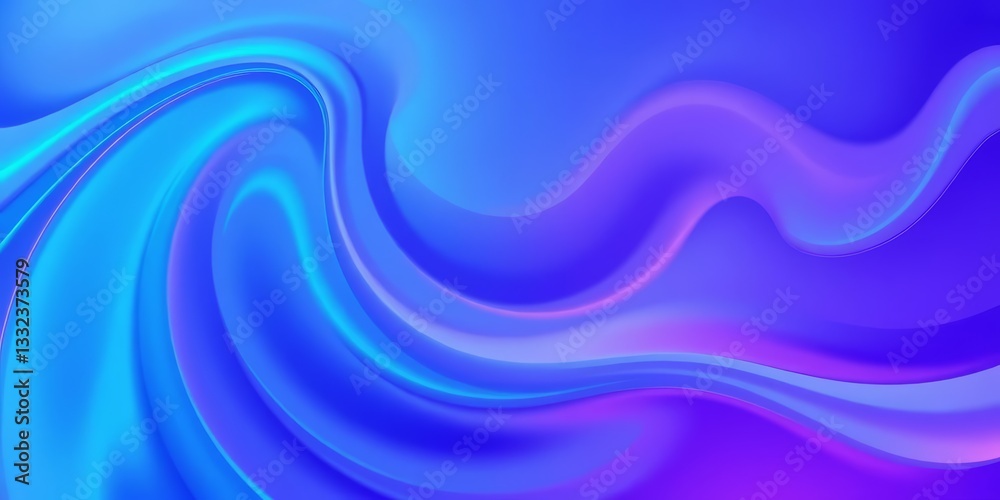 Naklejka premium Abstract swirling blue and purple gradients forming dynamic, flowing shapes, shapes, design element