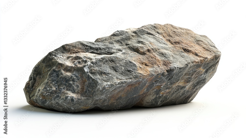 Fototapeta premium Isolated rock on white background for product display mock-up.