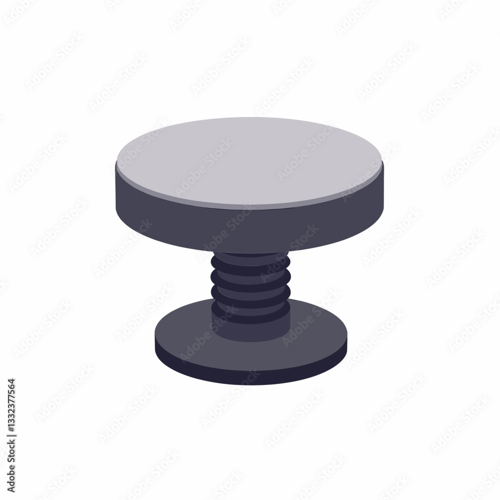 3D flat vector stud punch design on white background, minimalistic concept 3D flat vector stud punch design on white background, minimalistic concept