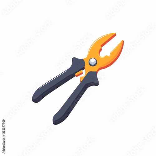 Stylish wire cutter illustration, tool design concept