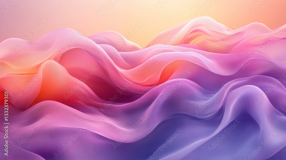 Obraz premium Abstract flowing colors, soft pastel hues, smooth surface, digital art, background design, artistic abstract, artistic textures