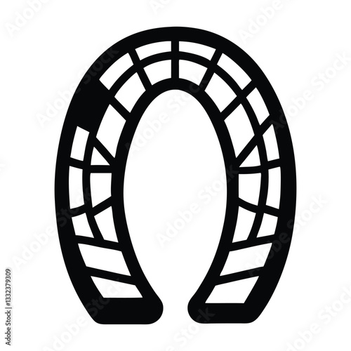 Horseshoe silhouette icon vector illustration, Lucky Horseshoe Symbol, St. Patrick’s Day Silhouette