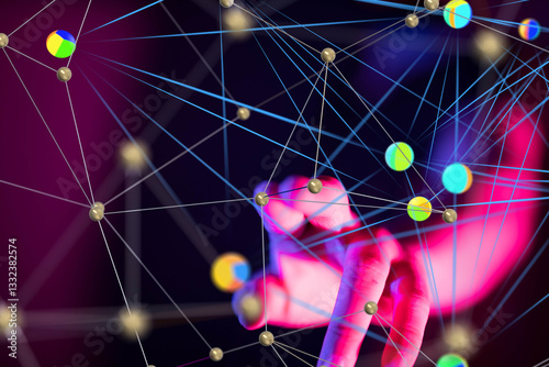 Global network. Blockchain....