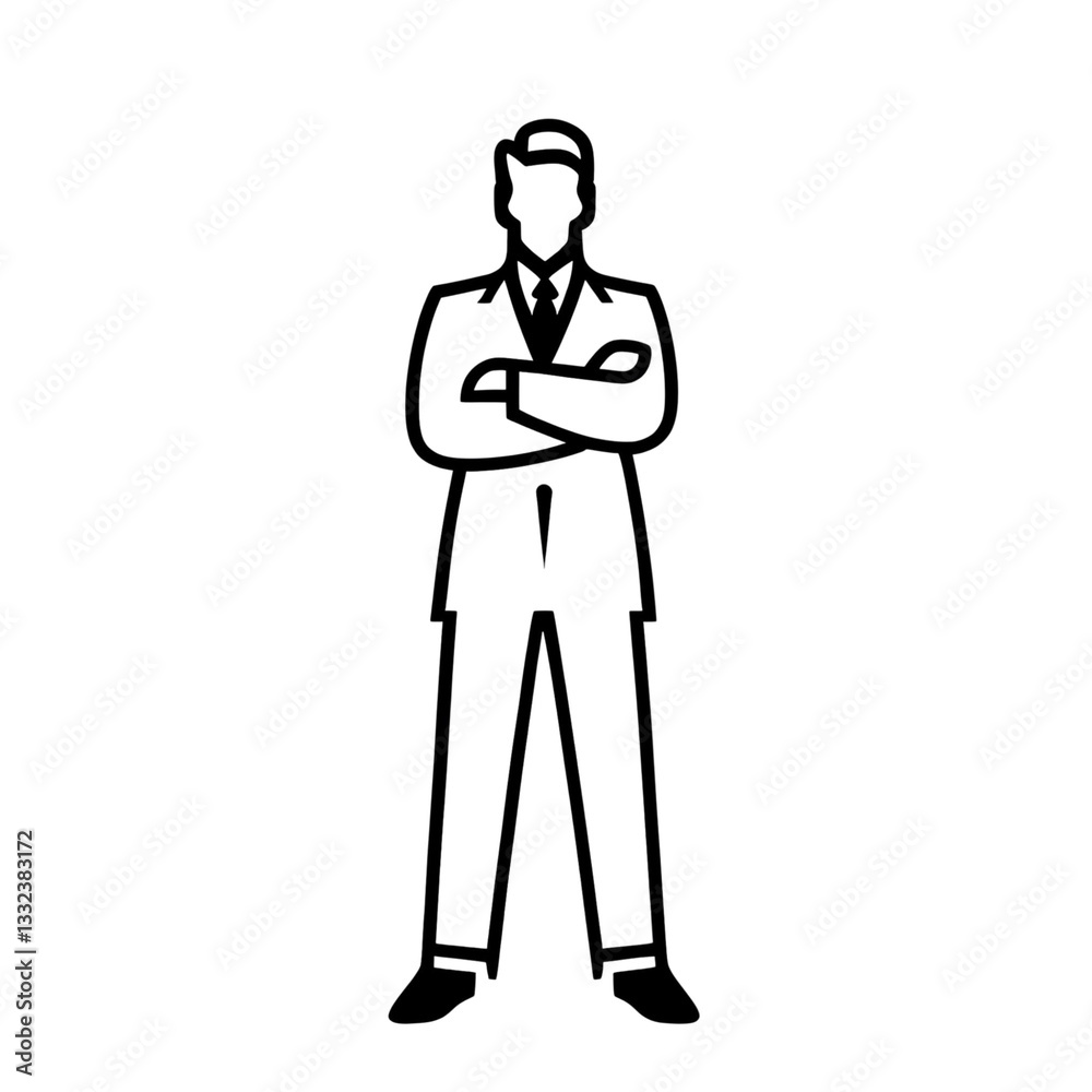 young man with arms folded young man with arms folded
