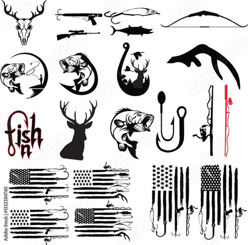 Hunting, usa flag, deer hunting, name frame, duck, hook, deer head, name sign, font, alphabet turkey, hunter, hunt, dad, fishing, sniper, camo, monogram, american flag