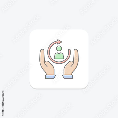 Customer Retention, vector, pixel perfect, illustrator file