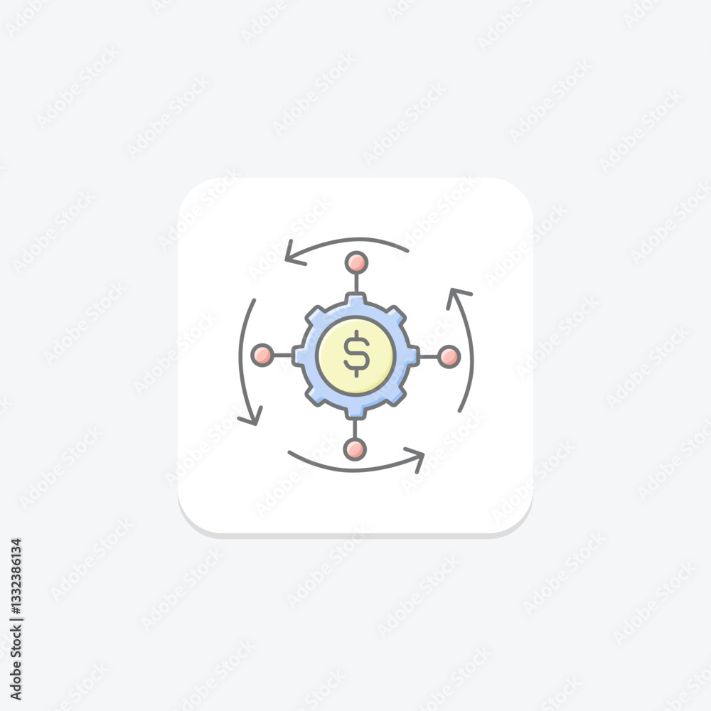 Fototapeta premium Business Model, vector, pixel perfect, illustrator file