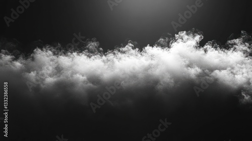 Abstract Smoke Clouds on Dark Background. Possible Use Graphic Design, Digital Art photo